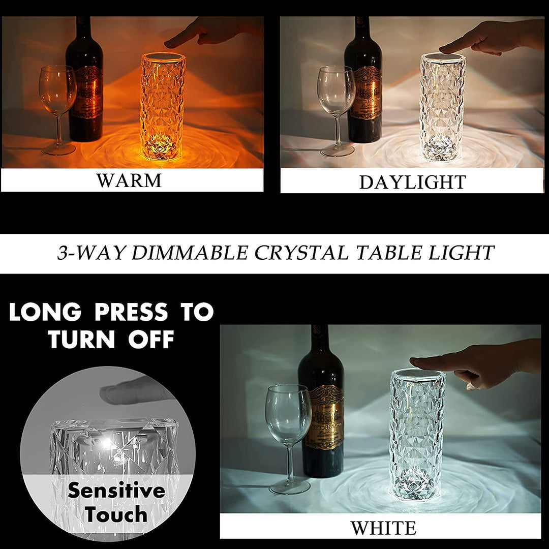 Elegancka Atmosfera Kryształowa Lampa Nocna