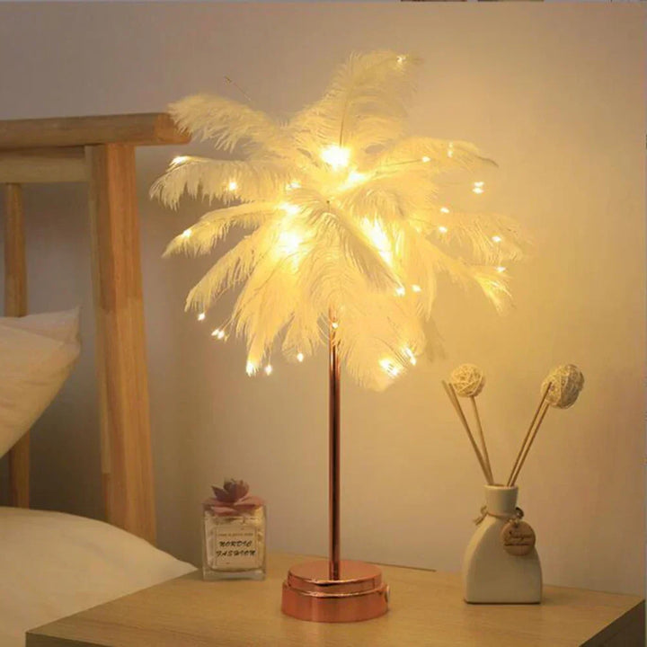 Lampa stołowa LED z wiosennym motywem, nocna lampka, zasilana przez USB, z pilotem, lampy nocne