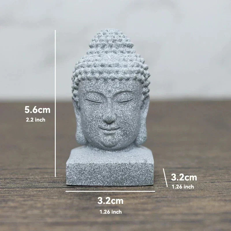 Mała figura Buddy z kamienia - buddyjscy mnisi, figury buddyzmu tybetańskiego, ornament do ogrodu zen, dekoracja do akwariów, medytacja w domu
