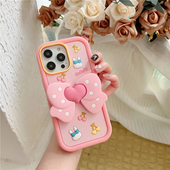 Urocza 3D Złożona Obudowa Motyla Ochronna do iPhone&