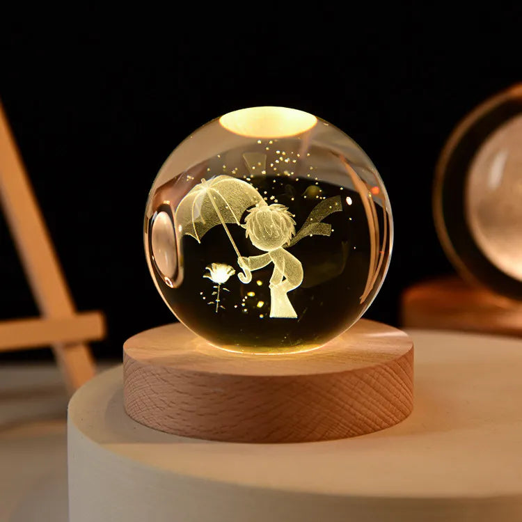 Świecące 3D Kryształowe Lampy Nocne – Unikalne Prezenty na Każdą Okazję