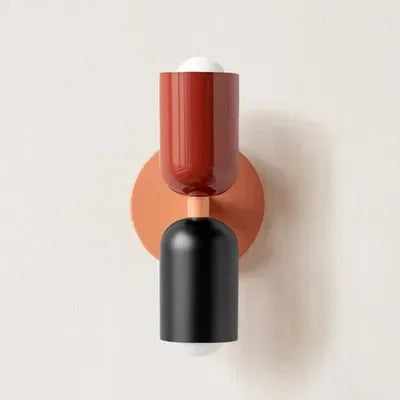 Nowoczesna Minimalistyczna Lampa Ścienna LED Nordic Kremowa z Podwójną Głowicą do Salonu Sypialni oraz Biura - Element Dekoracyjny Wnętrza