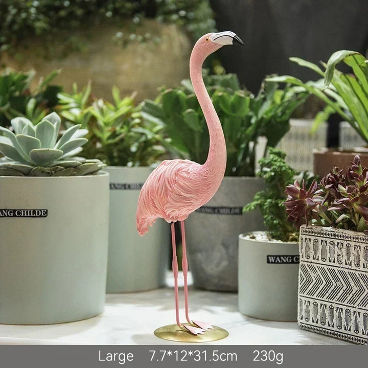 Figurka Flaminga Nordic Figurine Statua Rzeźba Dekoracja do Salonu Biura na Ślub Przyjęcie Ornamenty Dekoracja Domowa Akcesoria