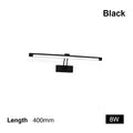 Lampa ścienna LED 80-100 cm - Nowoczesne czarno-srebrne oświetlenie ścienne do łazienki, wewnętrznie montowane światło do obrazów