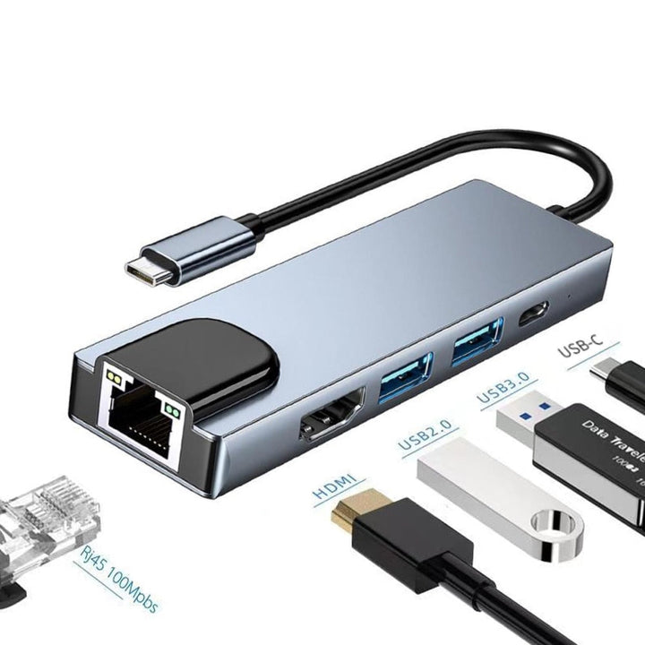 Hub Thunderbolt 3 USB-C z HDMI, PD, SD/TF dla MacBook Air M1 i iPad Pro