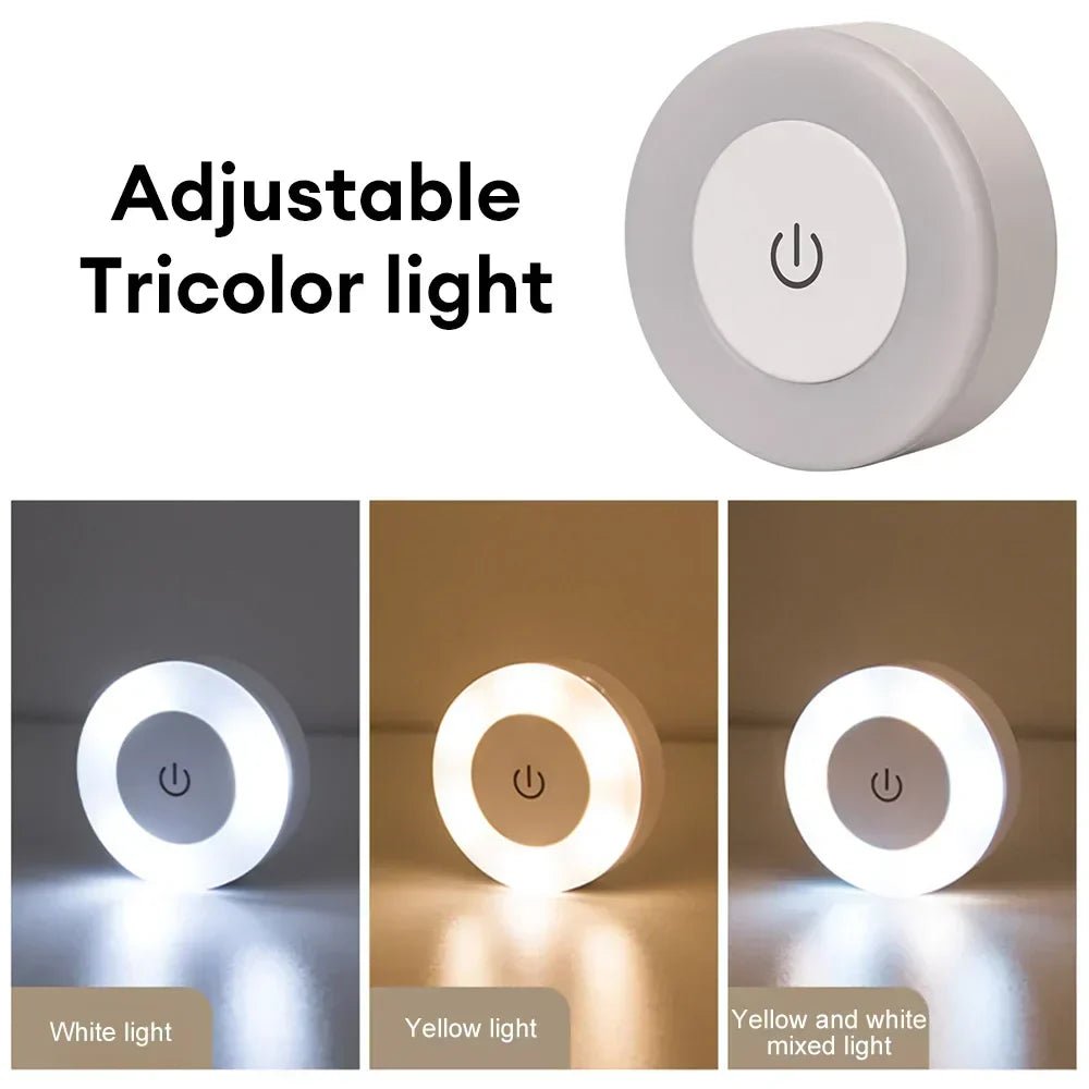 LUMORA Dotykowa Lampa Nocna LED | Ładowana przez USB | Magnetyczna i Bezstopniowo Przyciemniana | Ciepłe i Zimne Światło