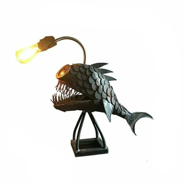 Lampa stołowa - RusticFish - Regulowane oświetlenie - Ręcznie wykonany artystyczny urok