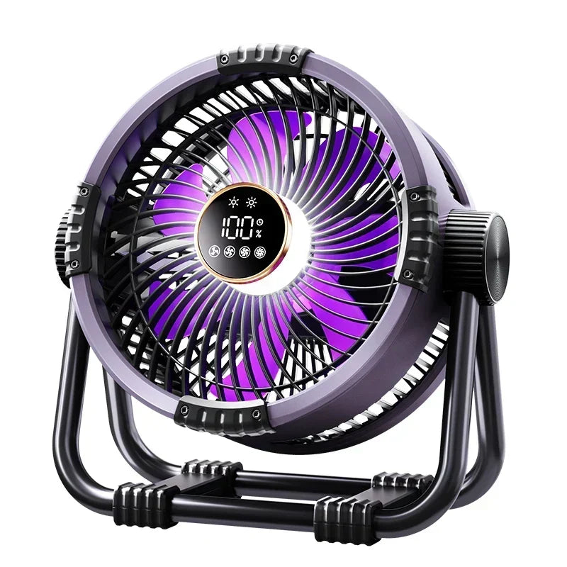 AEROLIA NightCool | Wentylator 4-w-1 i Lampa Nocna | Bateria 20000mAh | Możliwość Użycia w Wersji Wiszącej i Stojącej