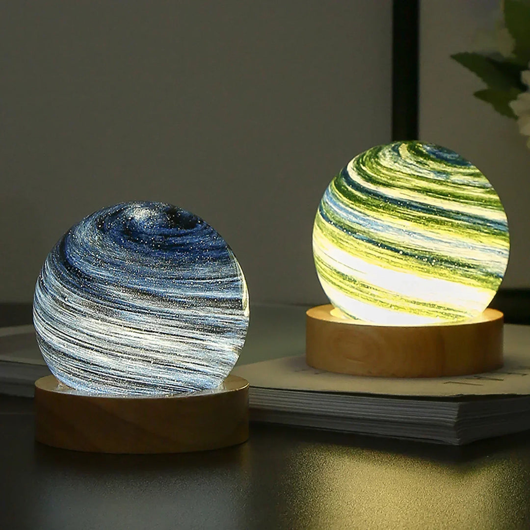CosmicGlow - Mini lampki nocne 3D - dekoracja solarna LED - galaktyczna atmosfera