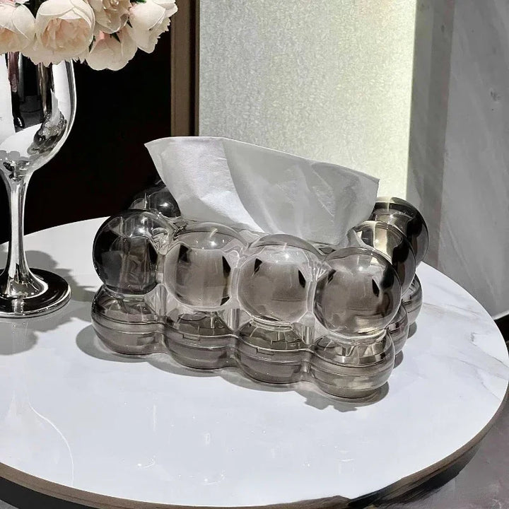 LumiScape Pudełko na Chusteczki – Rzeźbiarski Akrylowy Design dla Nowoczesnej Elegancji