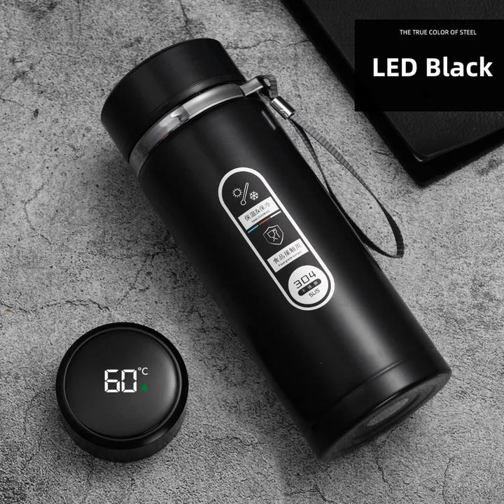 800ml-1L Termos ze Stali Nierdzewnej – Przenośny Flask z Wyświetlaczem Temperatury LED