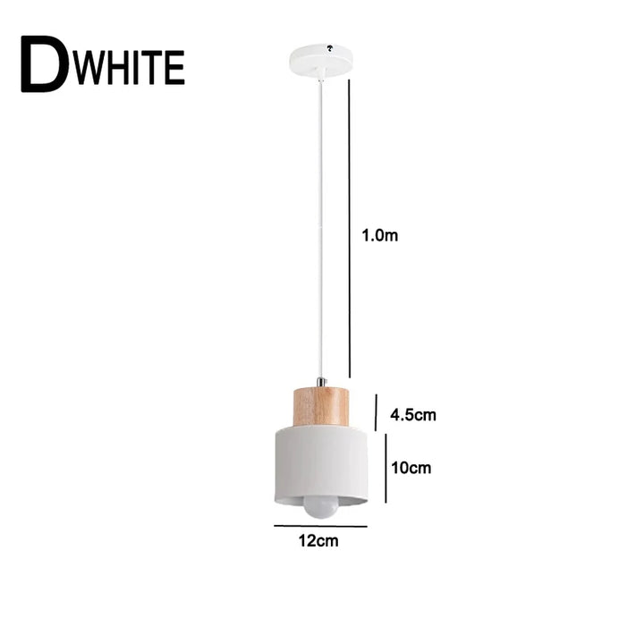 Nowoczesne Wiszące Lampy LED Nordic z Metalu i Drewna - Lampy do Jadalni i Kuchni