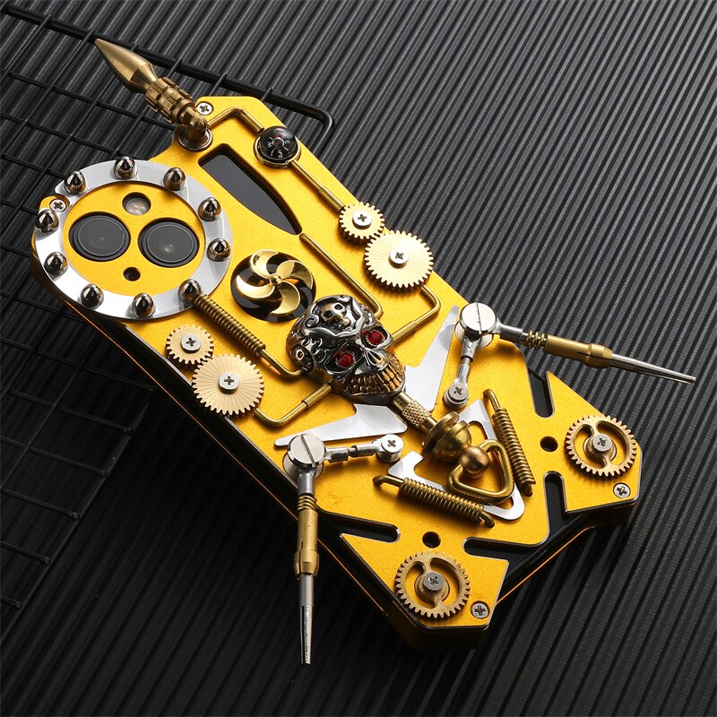 Etui na iPhone w stylu Cyberpunk z Mechanic Skull