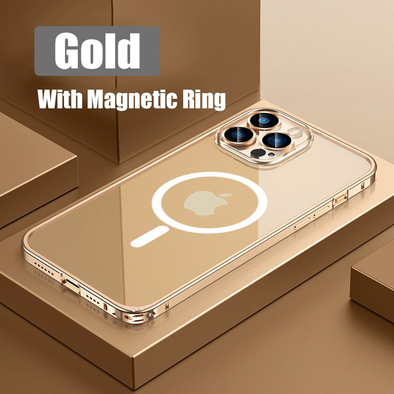 Metalowy Zderzak Aluminiowa Magnetyczna Etui na Telefon