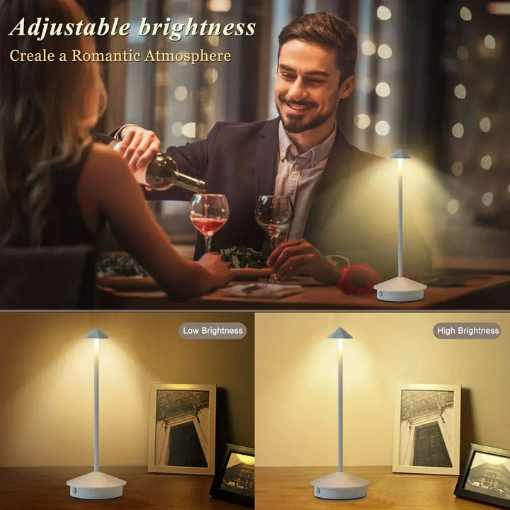 Lampa stołowa z akumulatorem Kreatywna lampa do jadalni Dotykowa lampa LED do hotelu Bar Kawa Pina Pro Lampa dekoracyjna biurkowa