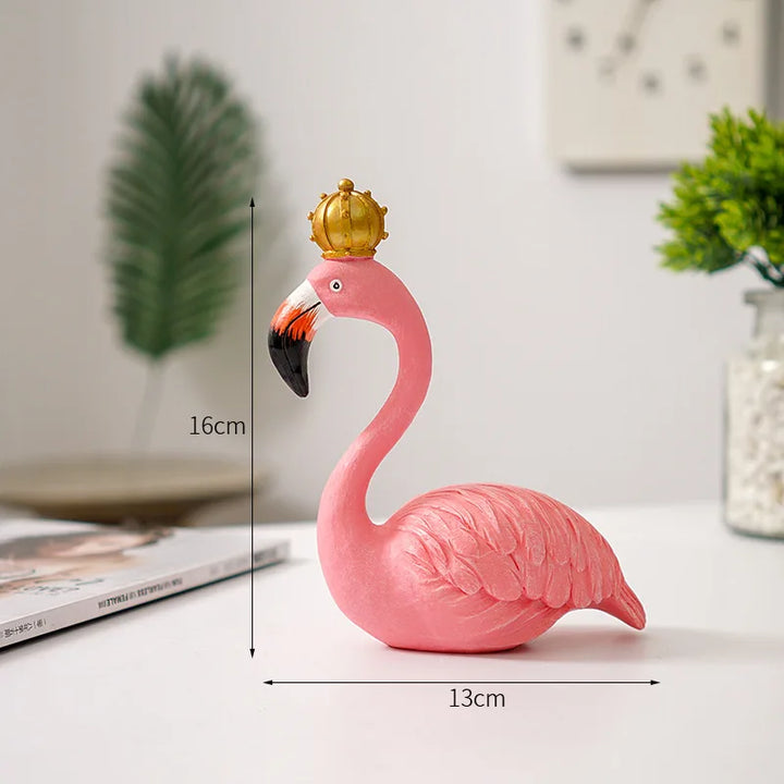 Figurka Flaminga Nordic Figurine Statua Rzeźba Dekoracja do Salonu Biura na Ślub Przyjęcie Ornamenty Dekoracja Domowa Akcesoria