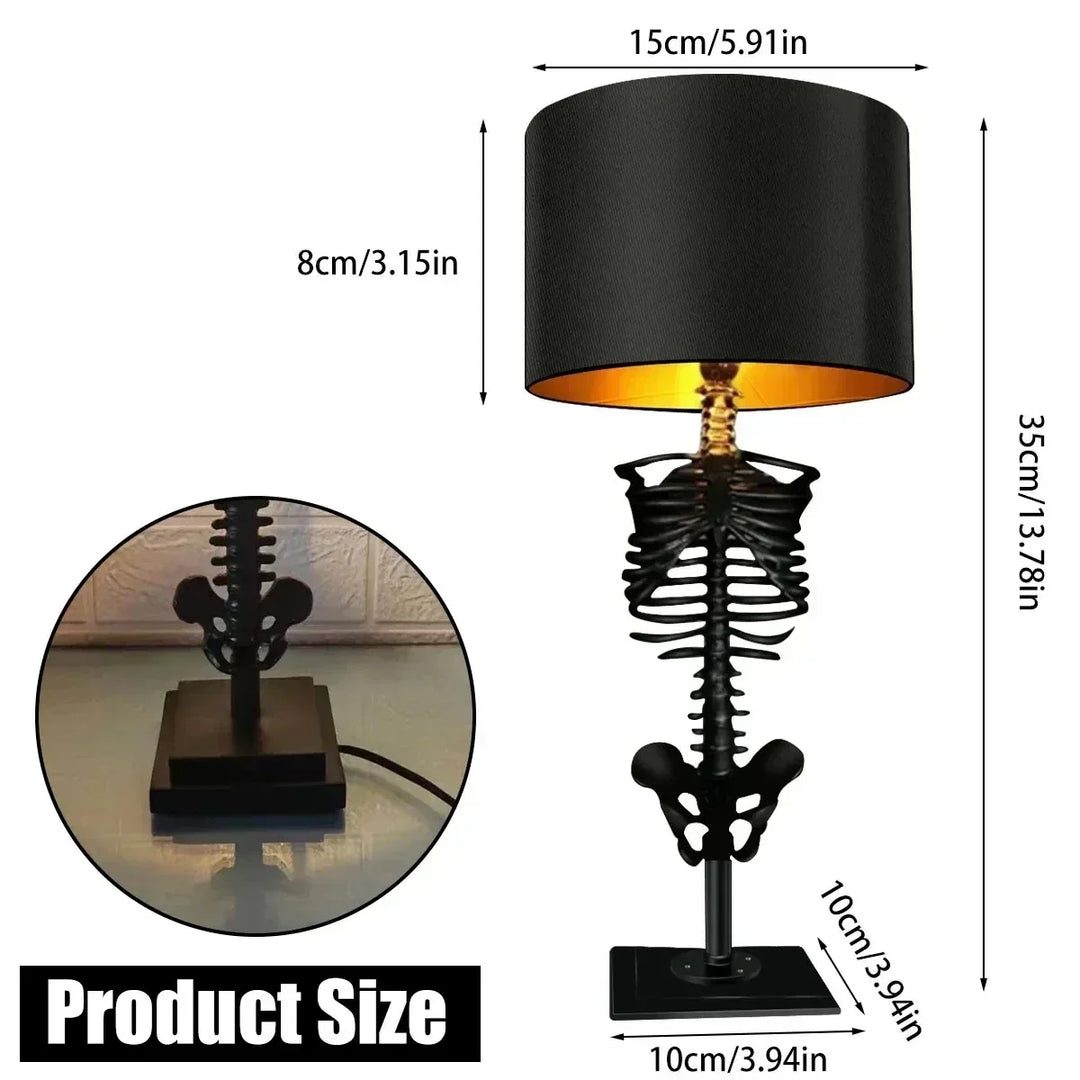 Lampa Stołowa Czaszka, Skeleton Horror 3D, Kreatywna Dekoracja na Imprezę, Rekwizyt, Dekoracja Halloween, Lampa Atmosferyczna, Nocna Lampa