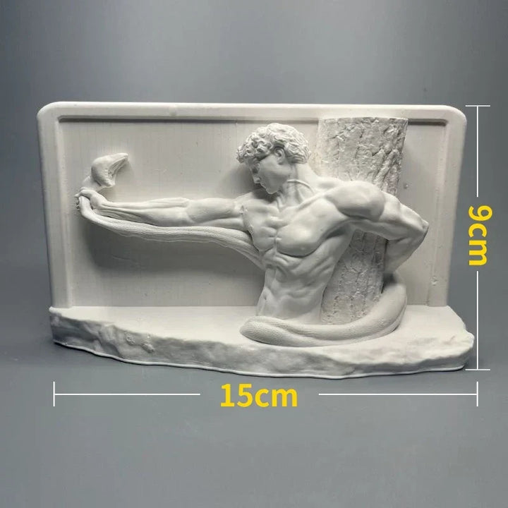 Nordycka Statua Postaci w Stylu INS z Gipsu DIY Malowane Akcesoria do Fotografii Dekoracje Stołowe Sztuka Domowa Gipsowa Dekoracja