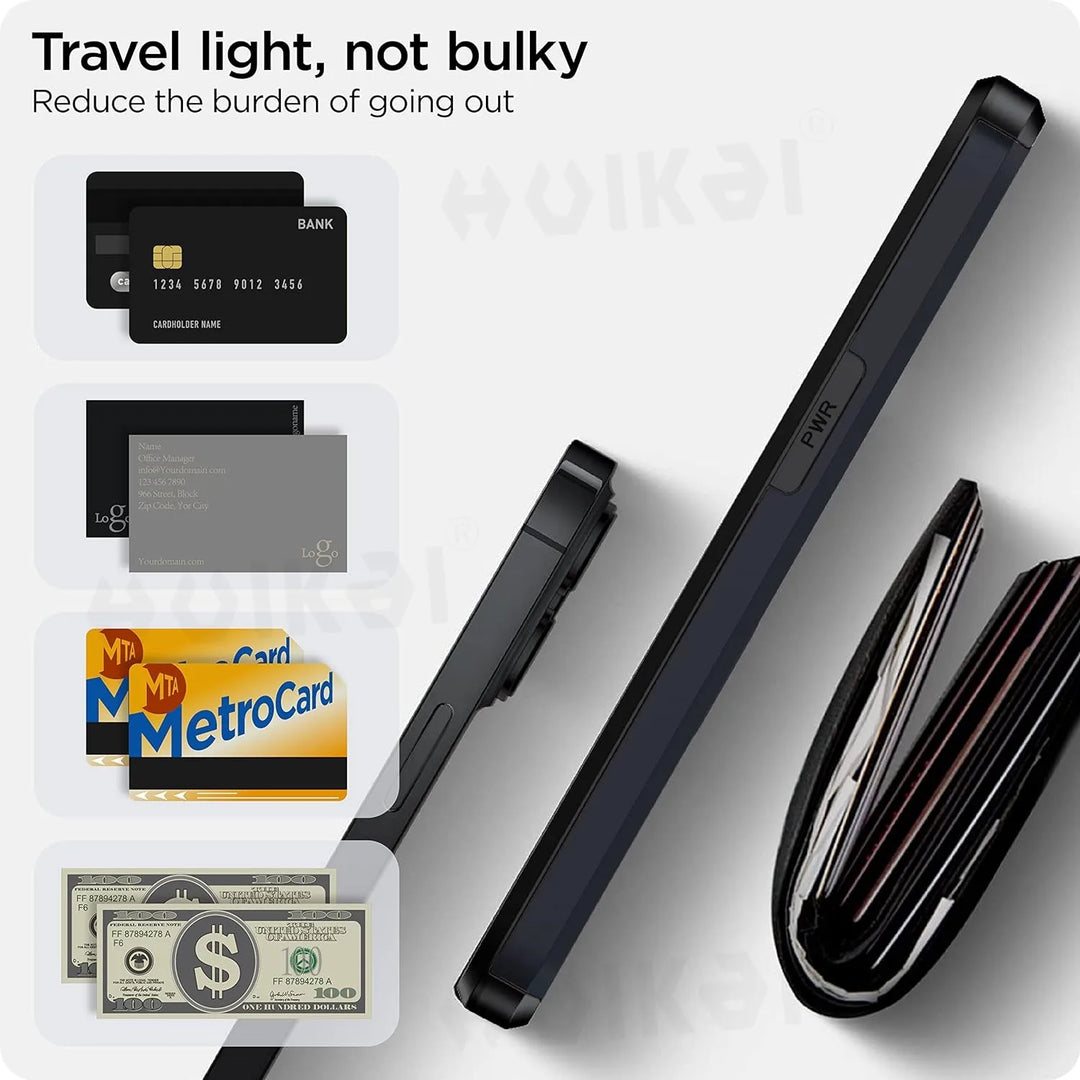 Etui LuxShield na iPhone z kieszonką na karty | Smukły design | Przechowywanie kart | Ochrona i styl