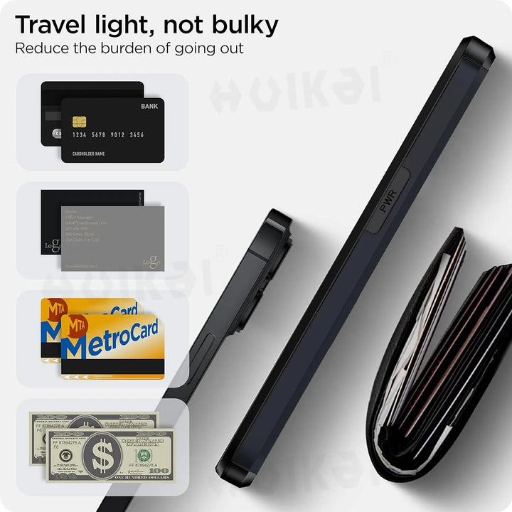 Etui LuxShield na iPhone z kieszonką na karty | Smukły design | Przechowywanie kart | Ochrona i styl