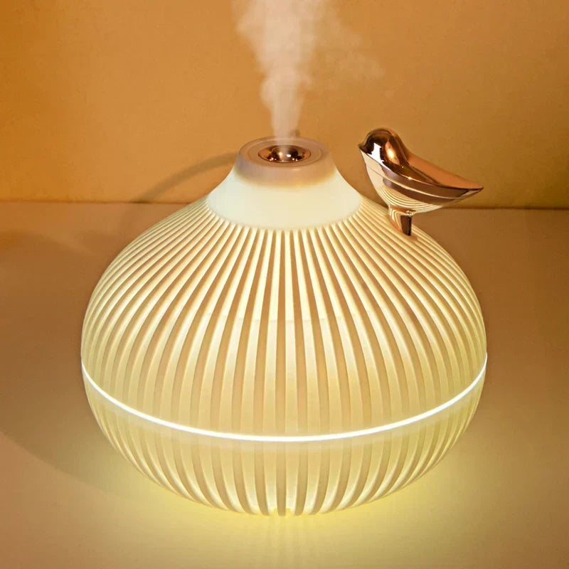 MistGlow USB Nawilżacz Powietrza | Cichy i Kompaktowy | Z LED Nocnym Światłem i Oświetleniem Nastrojowym