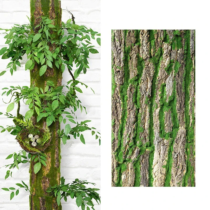 DIY Dekoracja Ścienna Zielona Roślina Kora