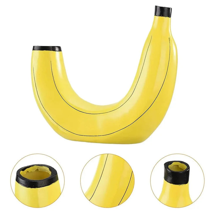 Wazon bananowy, wazon na kwiaty z żywicy, uroczy kształt banana, dekoracyjny wazon na stół do aranżacji kwiatowych, salon, sypialnia, dekoracja domu