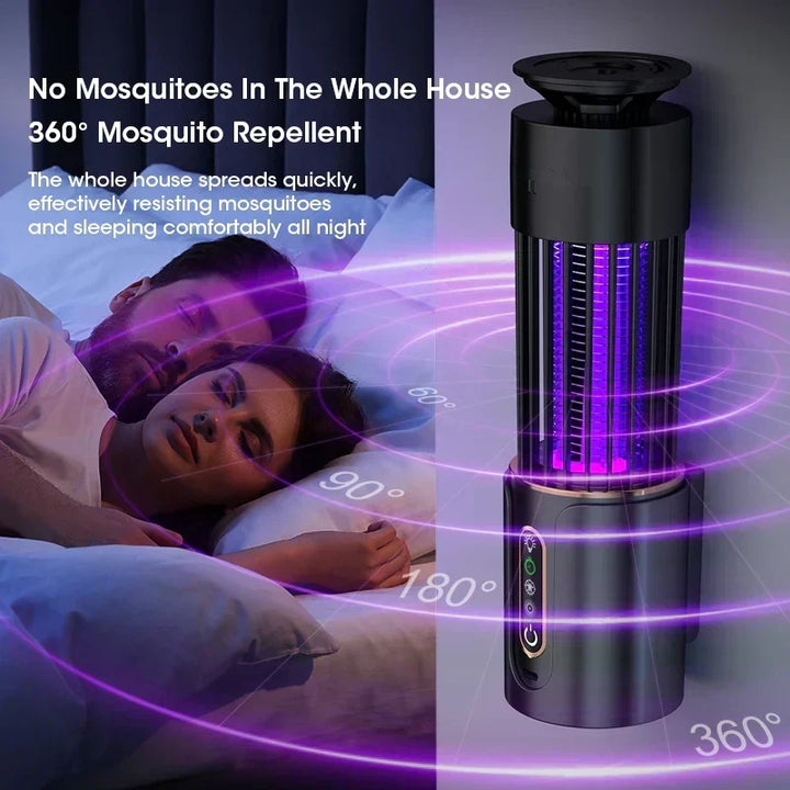 Lampa Moskitier ZenTora | Zasilana przez USB i Cicha | Bez chemikaliów z funkcją nocnej lampki