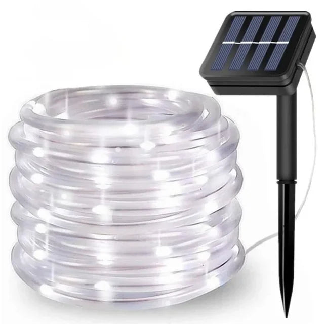 Lampki solarne LED - Zewnętrzne wodoodporne lampki na Boże Narodzenie, do ogrodu, trawnika, drzew, ogrodzenia i dekoracji ścieżek