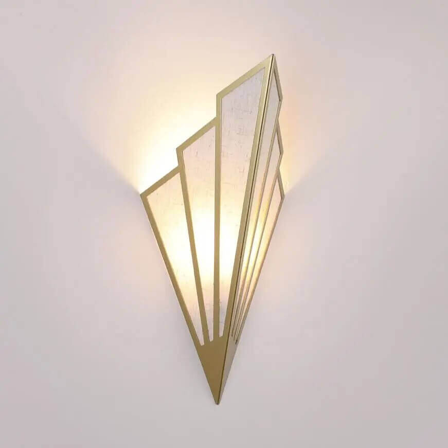 Lampa ścienna w stylu Art Deco w kształcie wachlarza