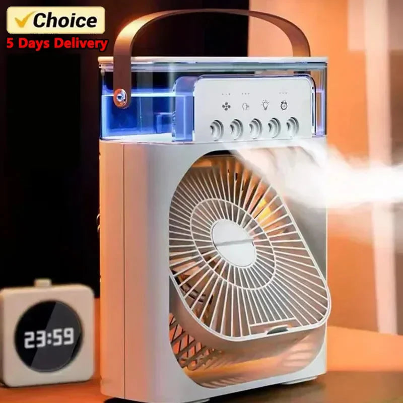 3 w 1 Wentylator Klimatyzator Domowy Mały Klimatyzator LED Nocna Lampa Przenośny Nawilżacz Wentylator Regulacji Powietrza Biuro Dom Wentylator Nowy |