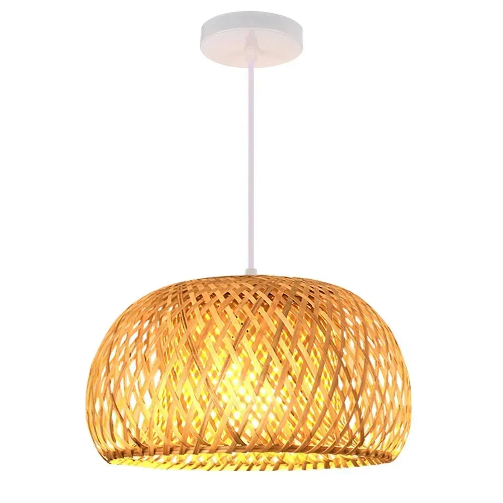 Lampa Wisząca z Ręcznie Wykonanego Bambusa Luxora - Ekologiczna Lampa Sufitowa