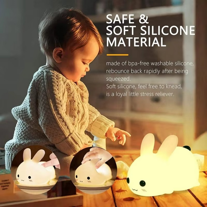 Czarująca LED Lampa Nocna Królik Jadeitowy