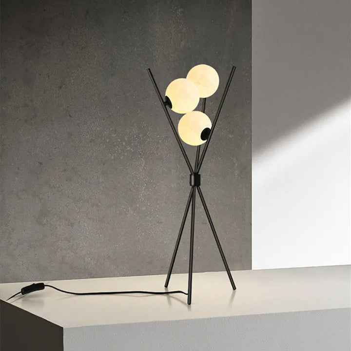 LunaGlow 3D Lampa Podłogowa Księżyc nowoczesny design z tripod LED!