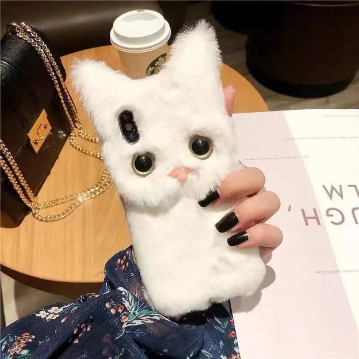 Puszysta Kotka Ciepła Pluszowa Etui na iPhone&