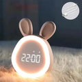 Zegar Alarmowy w Kształcie Królika dla Dzieci z LED Nocnym Światłem - BunniGlow |