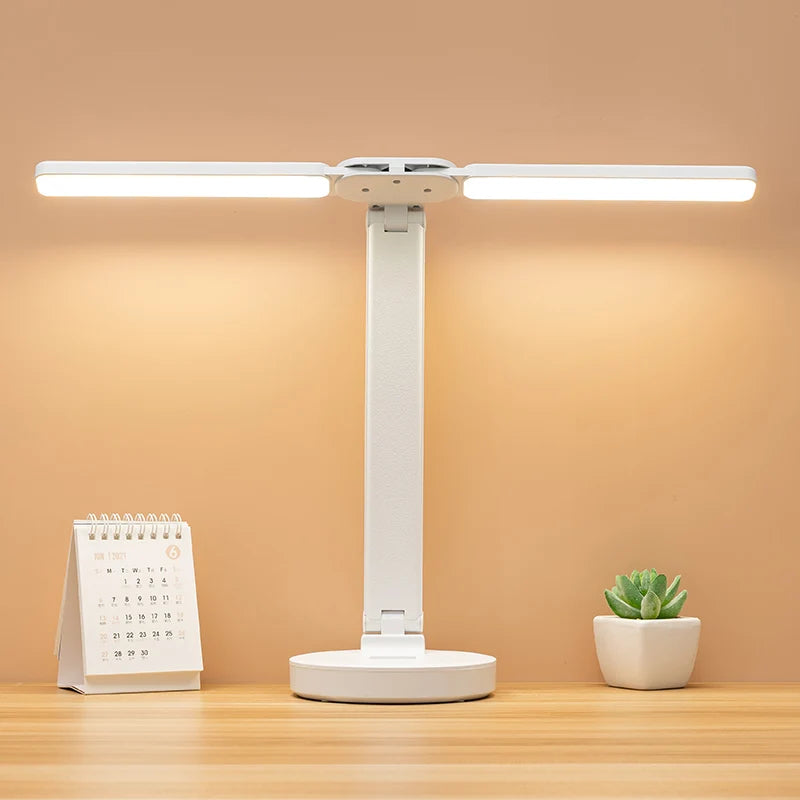 Regulowana Lampa do Czytania - Ładowalna, Przyciemniana z Miejscem na Telefon