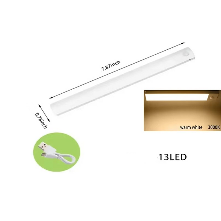 Inteligentna Lampa LED Nocna - Aktywacja Ruchem, Przyciemniana i Ładowalna