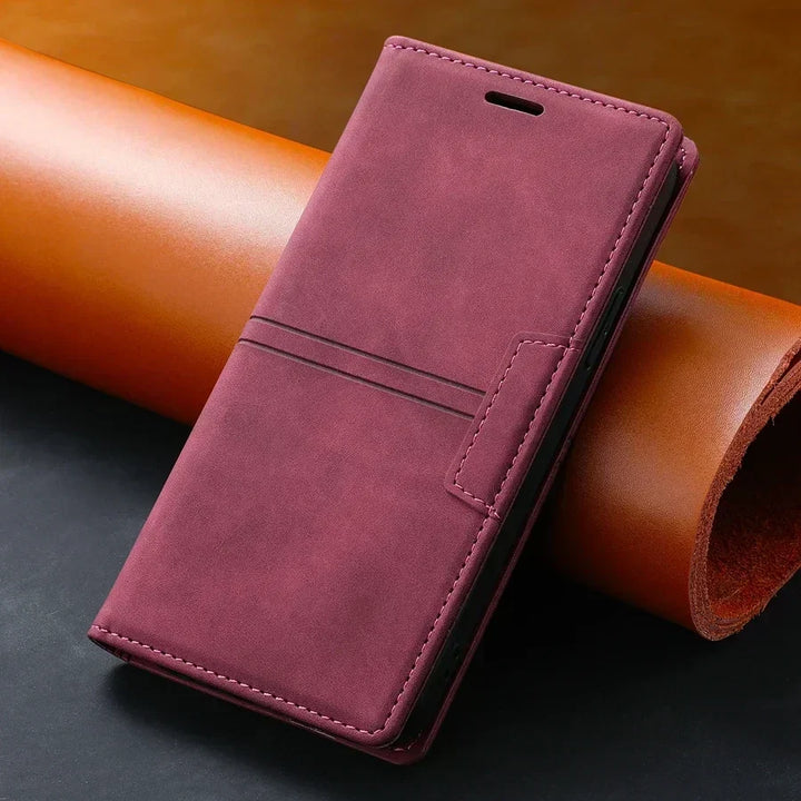 Etui na telefon z portfelem i magnetycznym zapięciem