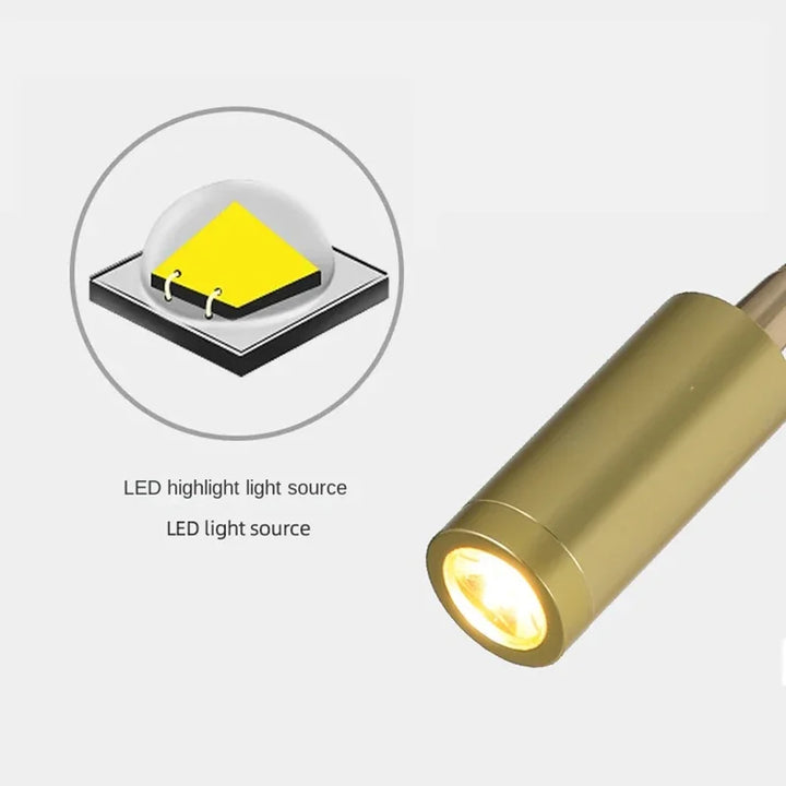 Uniwersalna Lampa Ścienna LED: Nowoczesna, Elastyczna, Idealna do Czytania w Łóżku