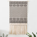 Boho Tkanina Ścienna, Makrama, Dekoracja Domu, Bawełnowy Frędzel, Ręcznie Wykonane, Tkane, Geometriczna Sztuka na Płótnie, Tkaniny na Tło
