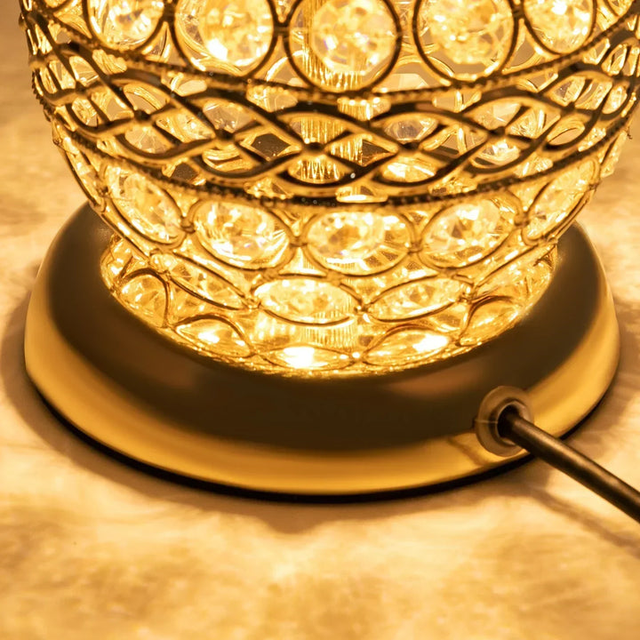 Nowoczesna Lampa Nocna z Kryształu w Stylu Luksusowym