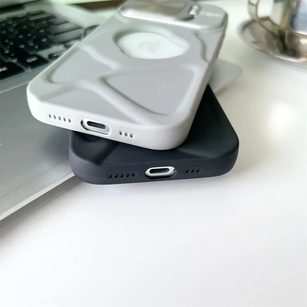Etui Magsafe Silicone Lens Flip do iPhone&