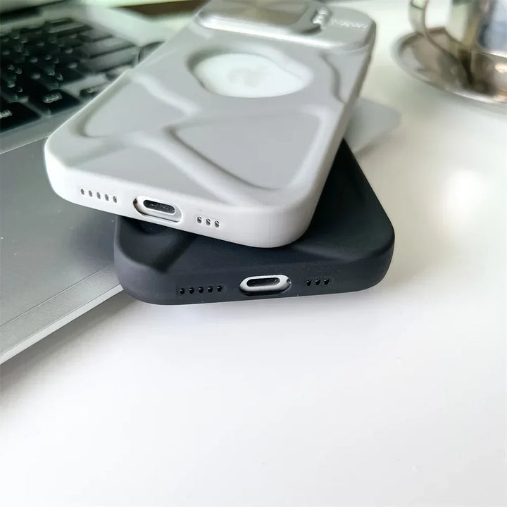Etui Magsafe Silicone Lens Flip do iPhone&