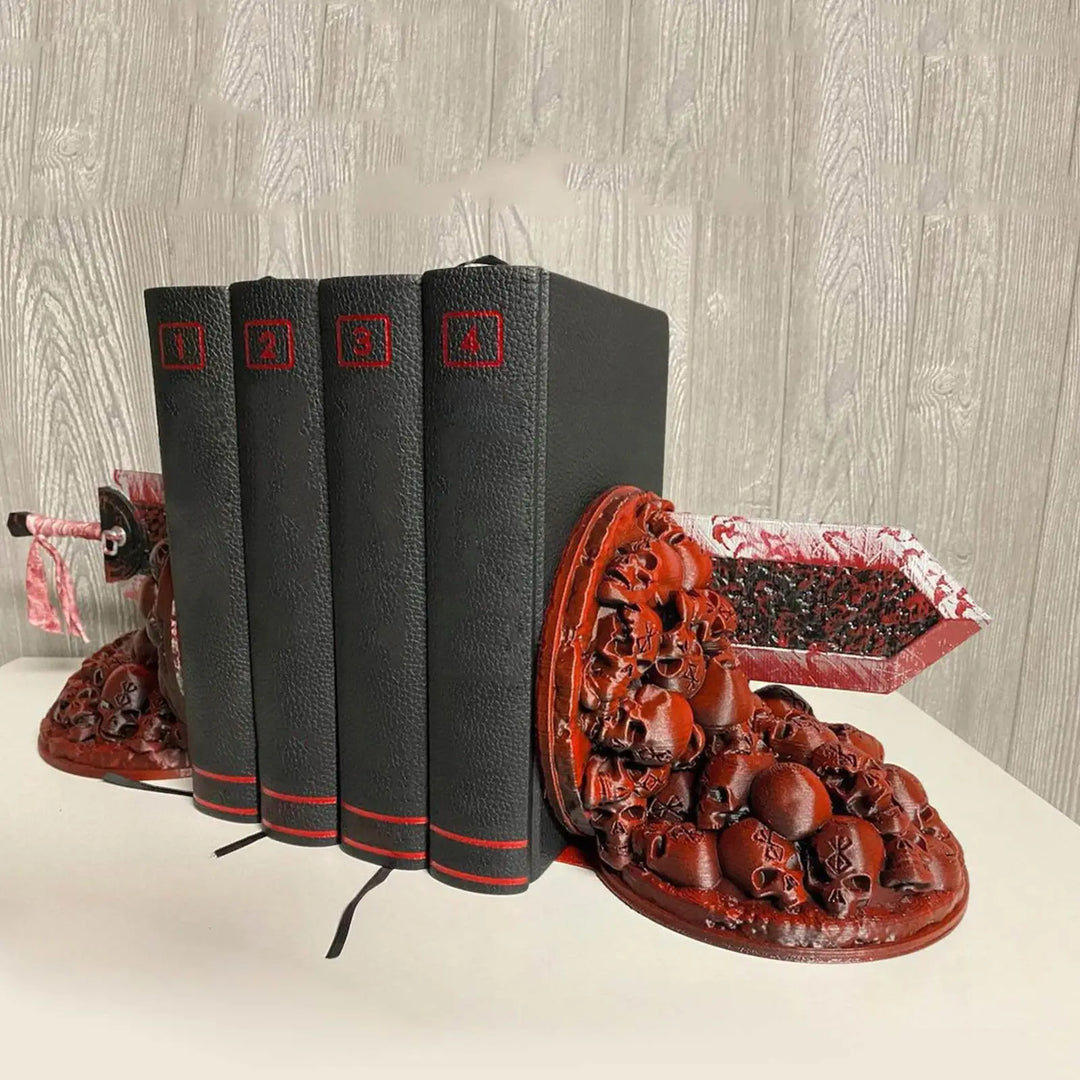 Berserk Stojaki na Książki Wściekłe Stojaki na Książki Łowca Smoków Rękodzieło Żywiczne Sztuka Dekoracyjna Ornament do Domu Biurko Półka na Książki T4z7