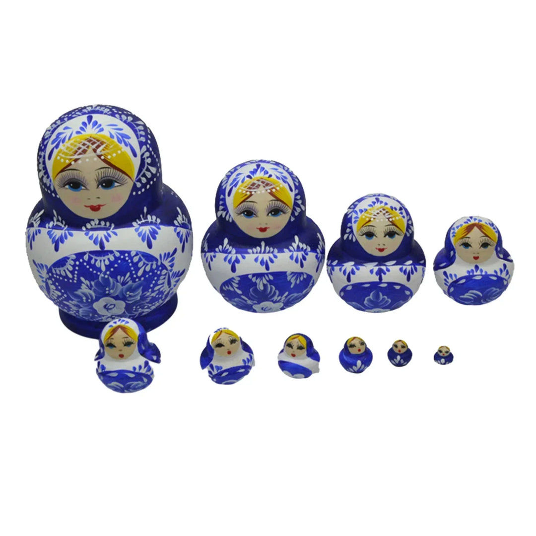10 sztuk/zestaw drewnianych rosyjskich matrioszek