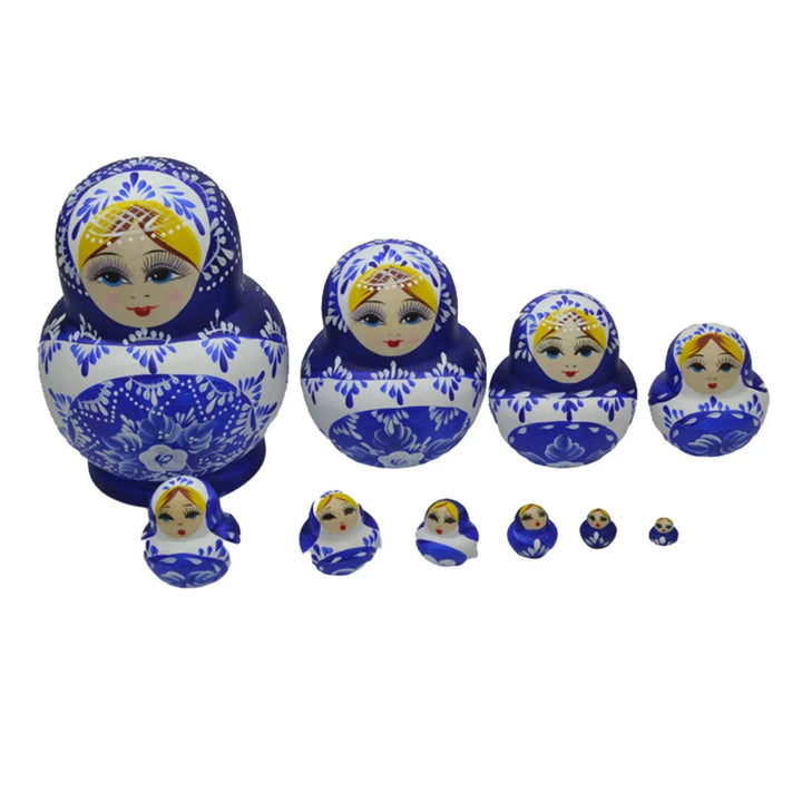 10 sztuk/zestaw drewnianych rosyjskich matrioszek