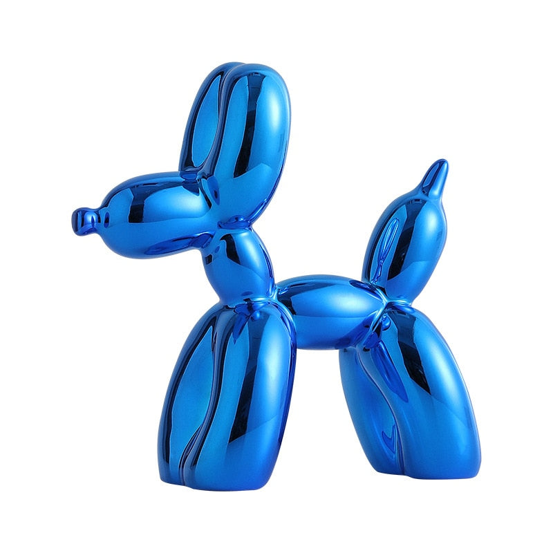 Rzeźba Psa z Balonów, Statua Sztuki Balonowej, Mini Figurka Kolekcjonerska, Dekoracja Domowa, Figura Żywiczna, Akcesoria Biurkowe, Dekoracja Pokoju
