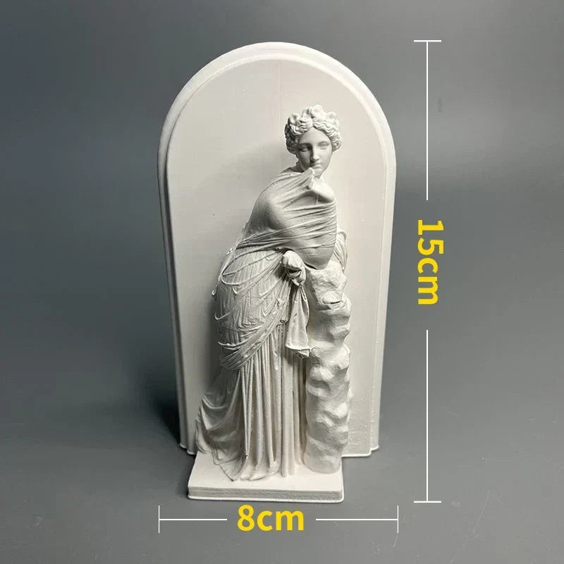 Nordycka Statua Postaci w Stylu INS z Gipsu DIY Malowane Akcesoria do Fotografii Dekoracje Stołowe Sztuka Domowa Gipsowa Dekoracja
