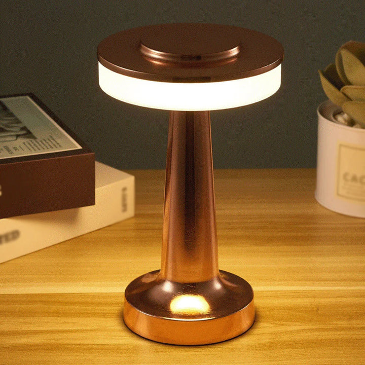 Retro Lampa Stołowa LED Z Ładowaniem USB, Nieskończona Regulacja Jasności, Lampa Nocna, Lampa Campingowa, Odpowiednia Do Użytku W Barze, Sypialni, Oświetlenie Ambientowe